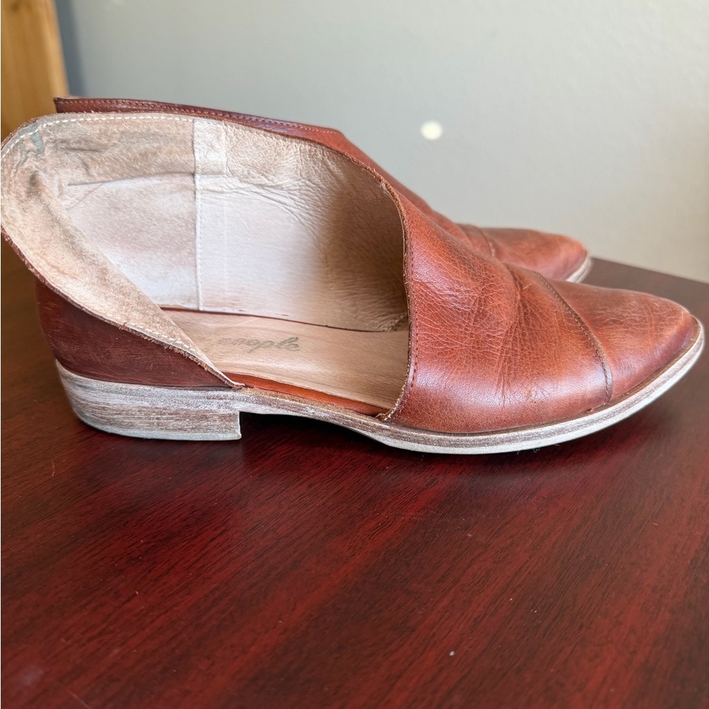 Free People Brown Leather Flats